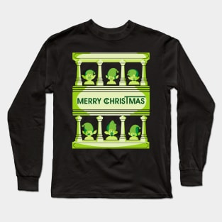 merry christmas green idea Long Sleeve T-Shirt